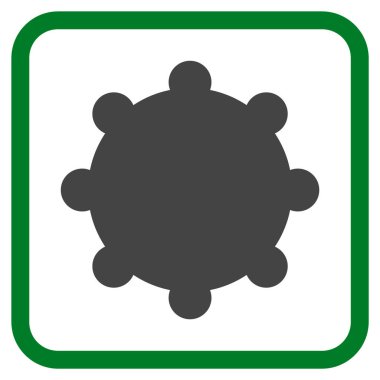 Dişli vektör simgesi bir çerçeve içinde