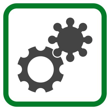 Gears'ı vektör simgesi bir çerçeve içinde
