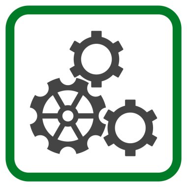 Gears'ı vektör simgesi bir çerçeve içinde
