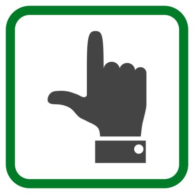 El işaretçisi vektör simgesi bir çerçeve içinde yukarı