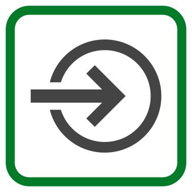 Alma vektör simgesi bir çerçeve içinde