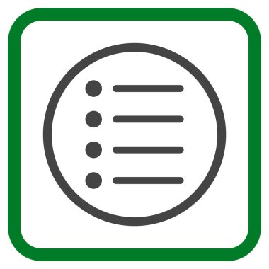 Öğeleri vektör simgesi bir çerçeve içinde