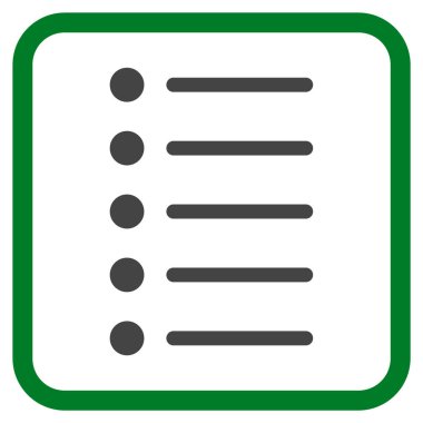 Öğeleri vektör simgesi bir çerçeve içinde