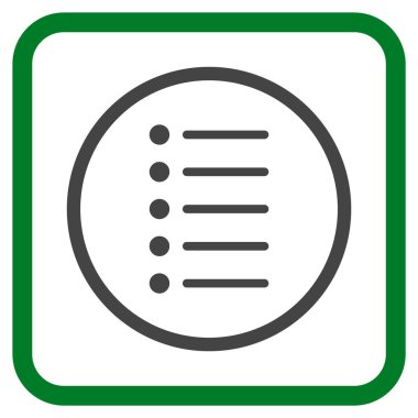 Öğeleri vektör simgesi bir çerçeve içinde