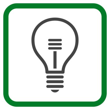 Lamba ampul vektör simgesi bir çerçeve içinde