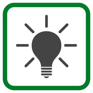 Ampul vektör simgesi bir çerçeve içinde