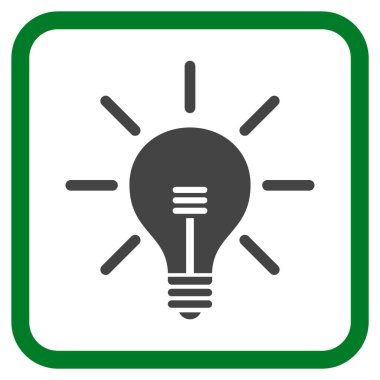 Ampul vektör simgesi bir çerçeve içinde