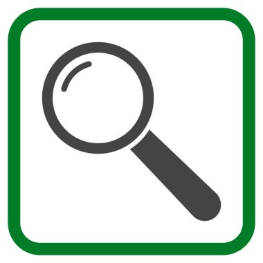 Büyüteç'i vektör simgesi bir çerçeve içinde