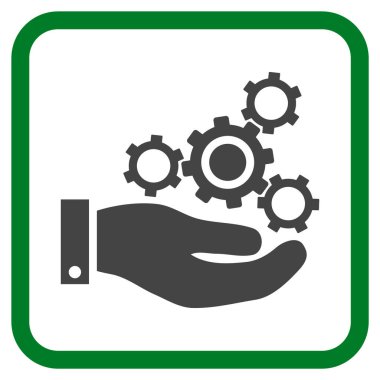 Mekanik Servisi vektör simgesi bir çerçeve içinde