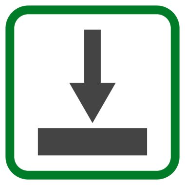 Alt vektör simgesi bir çerçeve içinde hareket