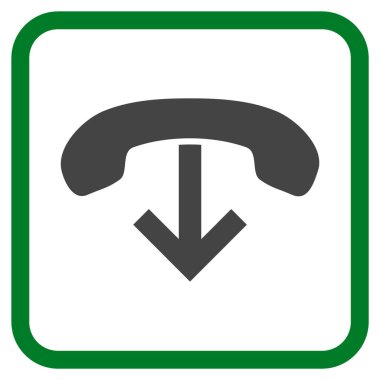 Vektör simgesi bir çerçeve içinde telefon asmak