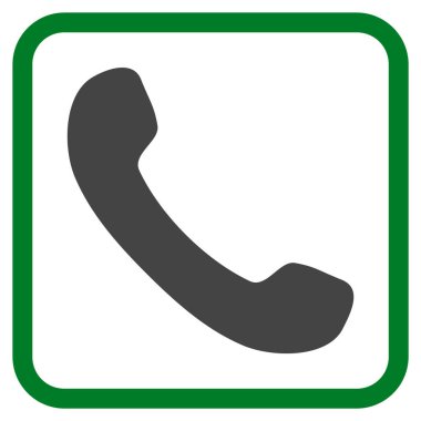 Telefon alıcı vektör simgesi bir çerçeve içinde
