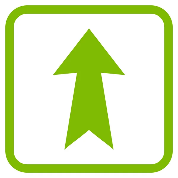 Arrow Up Vector Icon In a Frame — Stock Vector