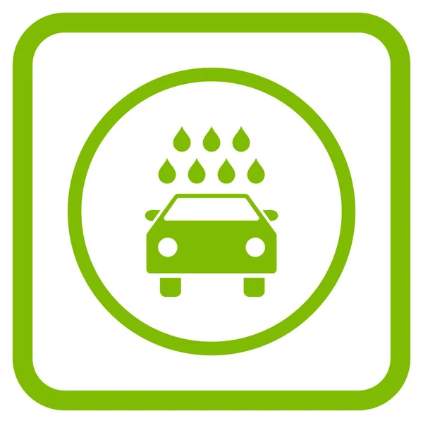 Icona vettoriale doccia auto in una cornice — Vettoriale Stock