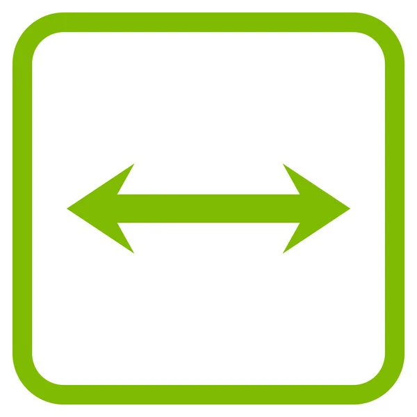 Ícone de vetor de aleta horizontal em um quadro — Vetor de Stock