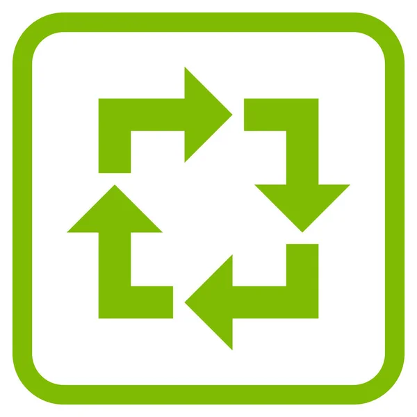 Vektor-Symbol in einem Rahmen recyceln — Stockvektor