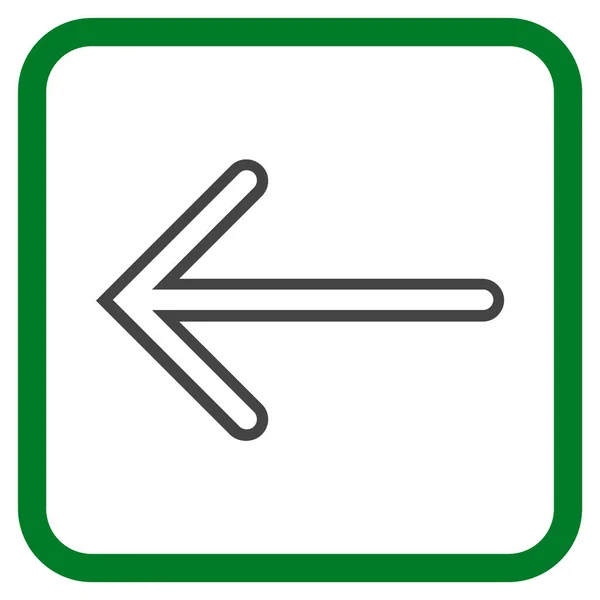 Pfeil links Vektor-Symbol in einem Rahmen — Stockvektor