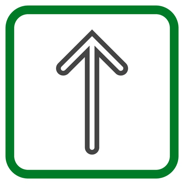 Pfeil nach oben Vektor-Symbol in einem Rahmen — Stockvektor