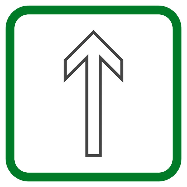 Pfeil nach oben Vektor-Symbol in einem Rahmen — Stockvektor