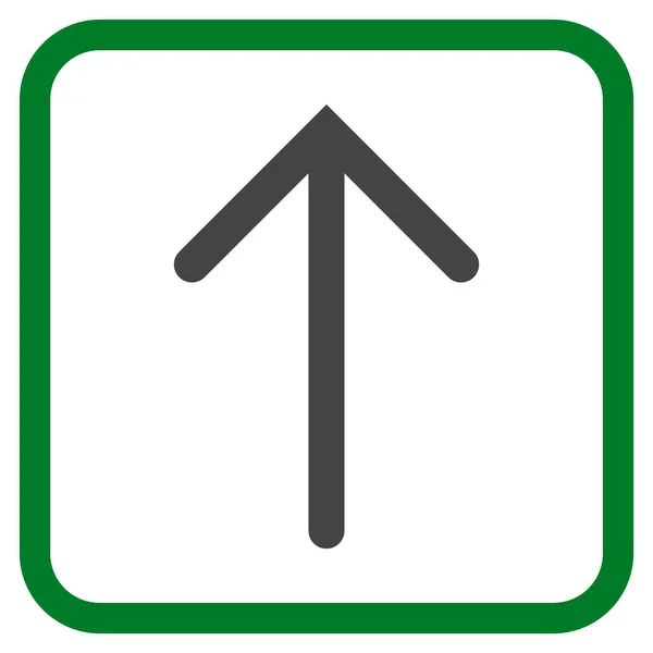 Pfeil nach oben Vektor-Symbol in einem Rahmen — Stockvektor