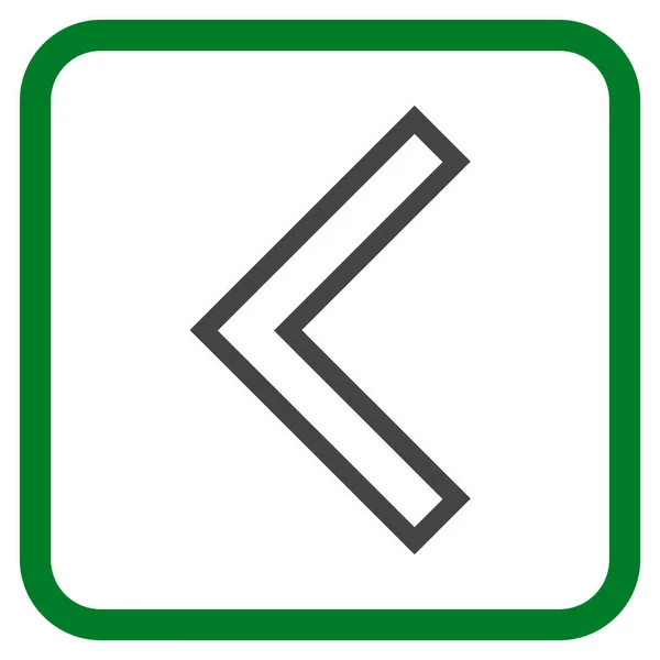 Icono del vector izquierdo de la punta de flecha en un marco — Archivo Imágenes Vectoriales