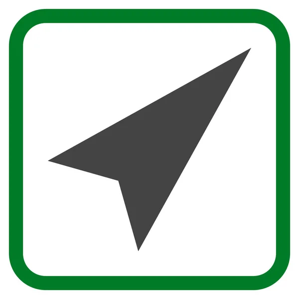 Icono del vector de flecha hacia arriba en un marco — Vector de stock