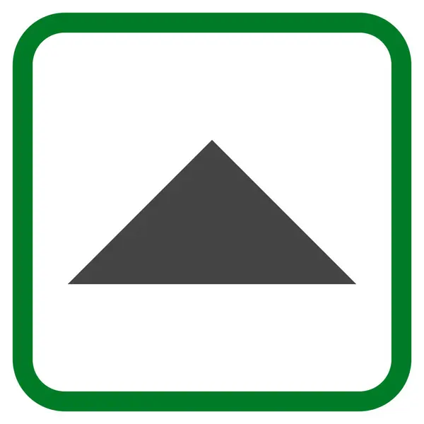 Pfeilspitze nach oben Vektor-Symbol in einem Rahmen — Stockvektor