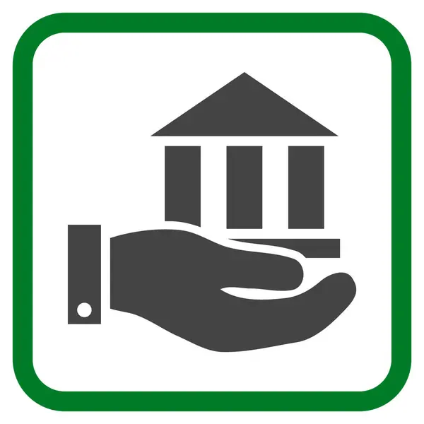 Векторная икона обслуживания банков в кадре — стоковый вектор