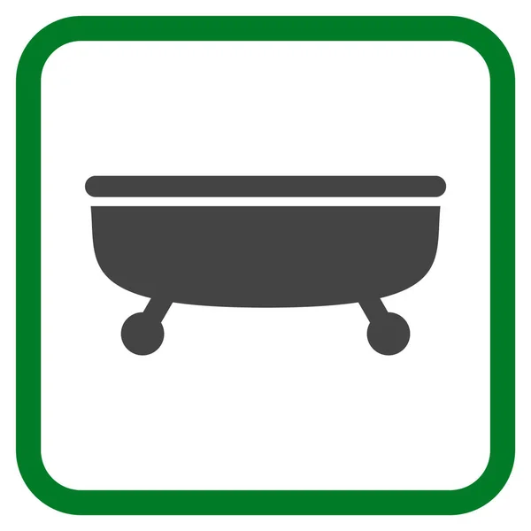 Bañera Vector icono en un marco — Vector de stock