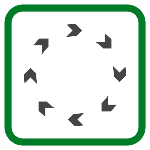Icono vectorial de circulación en un marco — Vector de stock