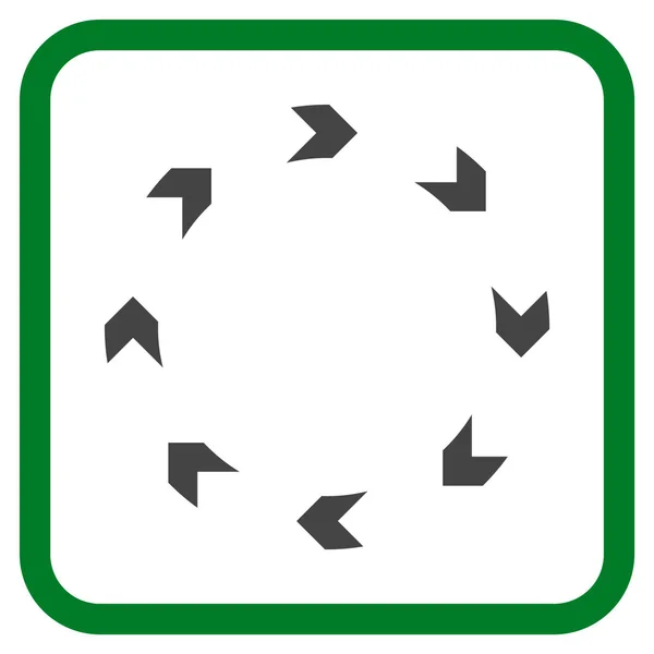 Icône vectorielle de circulation dans un cadre — Image vectorielle