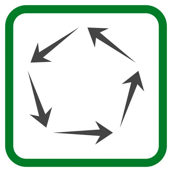 Vektorové ikony v rámečku cirkulace — Stockový vektor