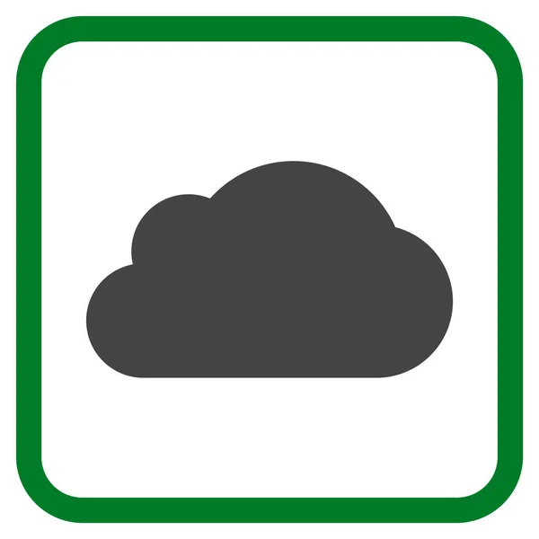 Icono de vector de nube en un marco — Archivo Imágenes Vectoriales