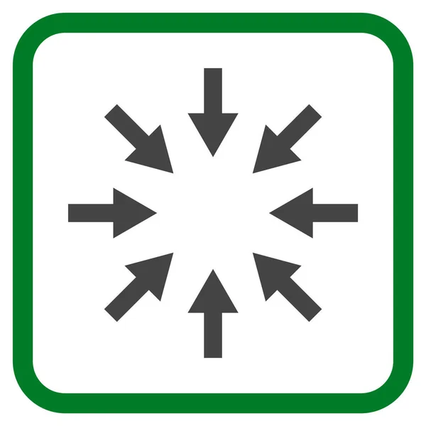 Ícone vetorial de setas compactas em um quadro —  Vetores de Stock