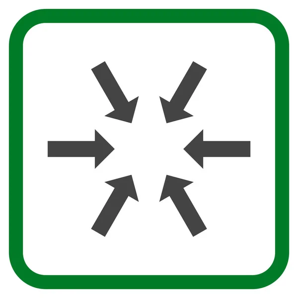Kompaktowy strzałki wektor ikona w ramce — Wektor stockowy