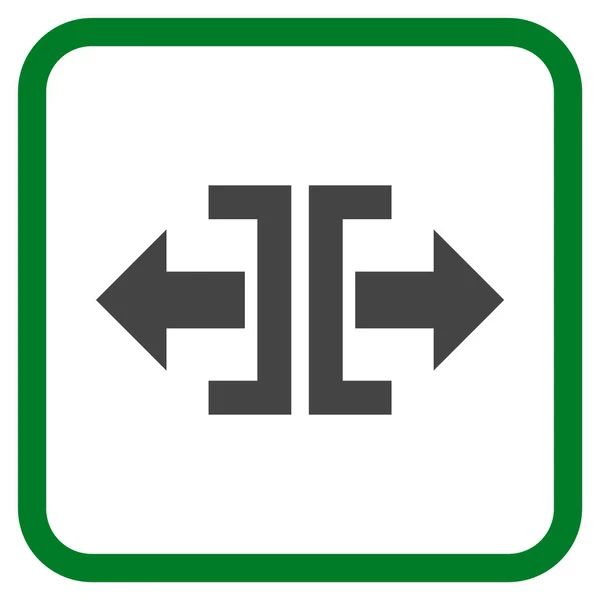 Dividi l'icona vettoriale a direzione orizzontale in una cornice — Vettoriale Stock