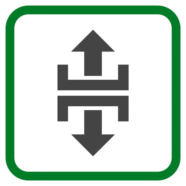 Diviser l'icône vectorielle de direction verticale dans un cadre — Image vectorielle