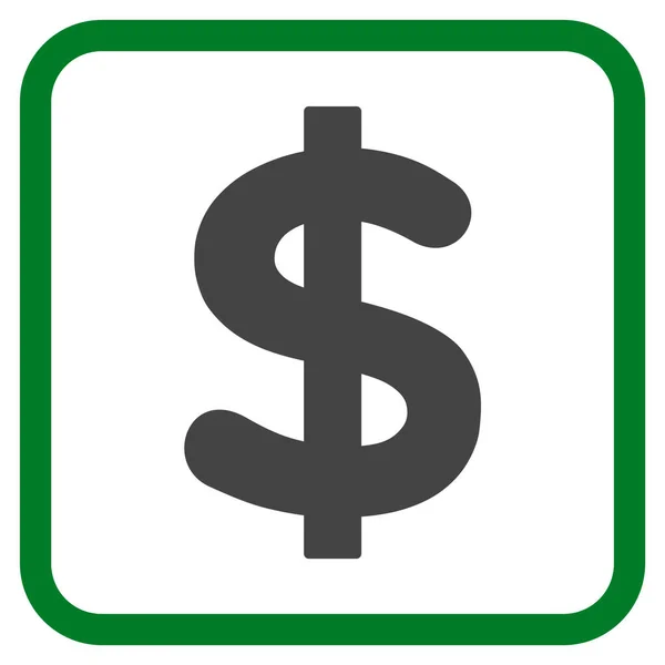 Dollar Vector Icon In een Frame — Stockvector