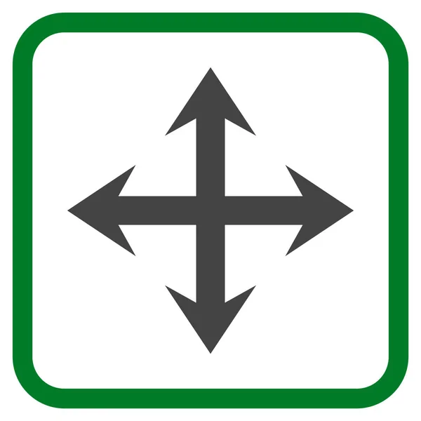 Pfeil-Vektor-Symbol in einem Rahmen erweitern — Stockvektor