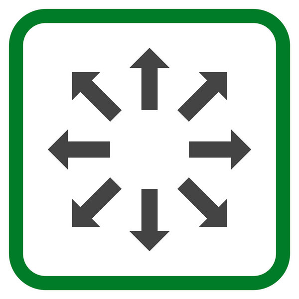 Explode Arrows Vector Icon In a Frame