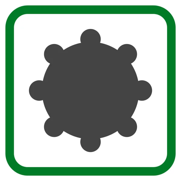 Icono del vector del engranaje en un marco — Archivo Imágenes Vectoriales