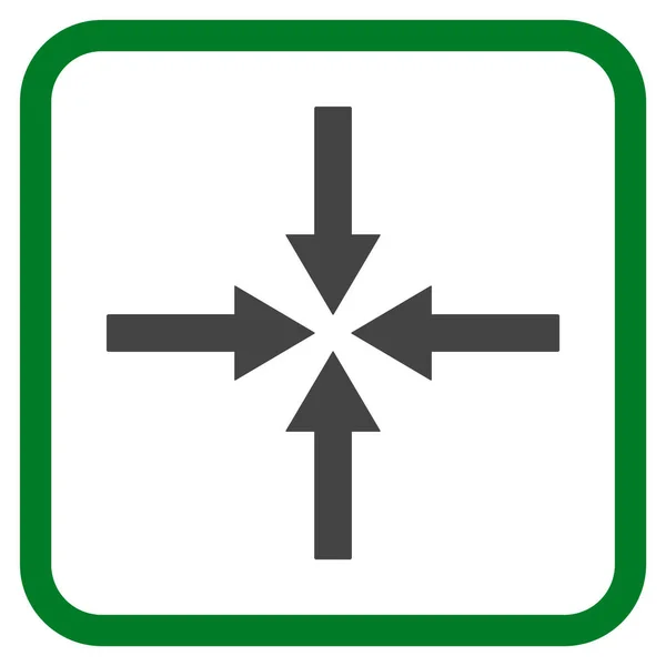 Impact Arrows Vector Icon In a Frame — Stock Vector