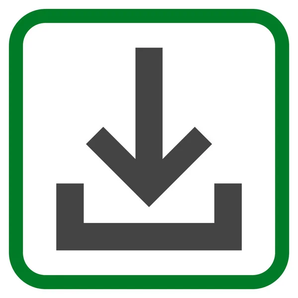 Icono del vector de la bandeja de entrada en un marco — Archivo Imágenes Vectoriales