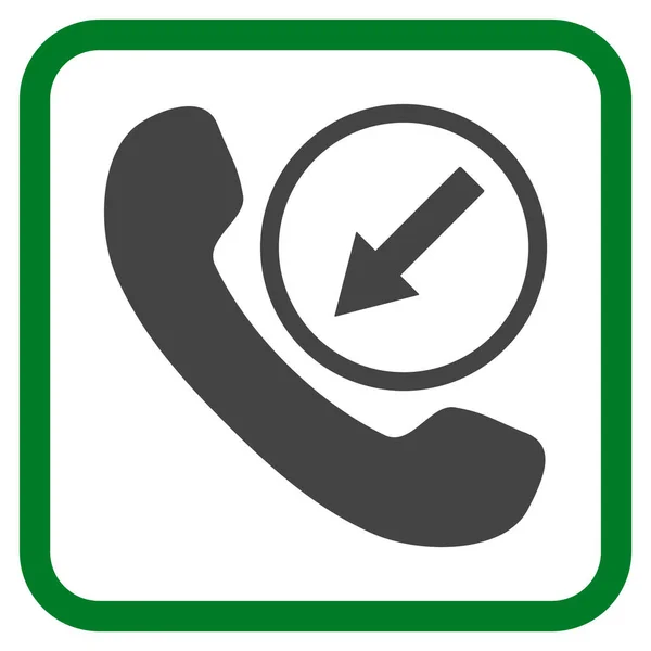 Pictogram voor binnenkomende Call-Vector In een Frame — Stockvector