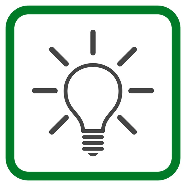 Ícone de vetor de lâmpada em um quadro — Vetor de Stock