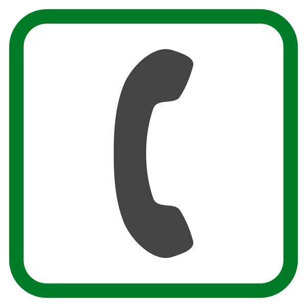 Icono del receptor del teléfono en un marco — Archivo Imágenes Vectoriales