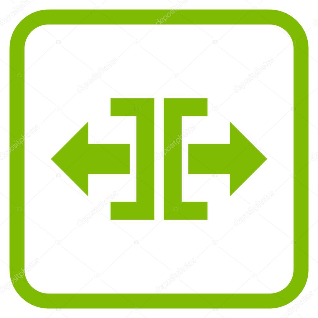 Divide Horizontal Direction Vector Icon In a Frame