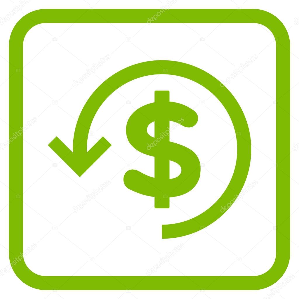 Refund Vector Icon In a Frame