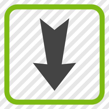 Vektör simgesi bir çerçeve içinde aşağı ok