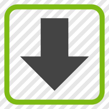 Vektör simgesi bir çerçeve içinde aşağı ok